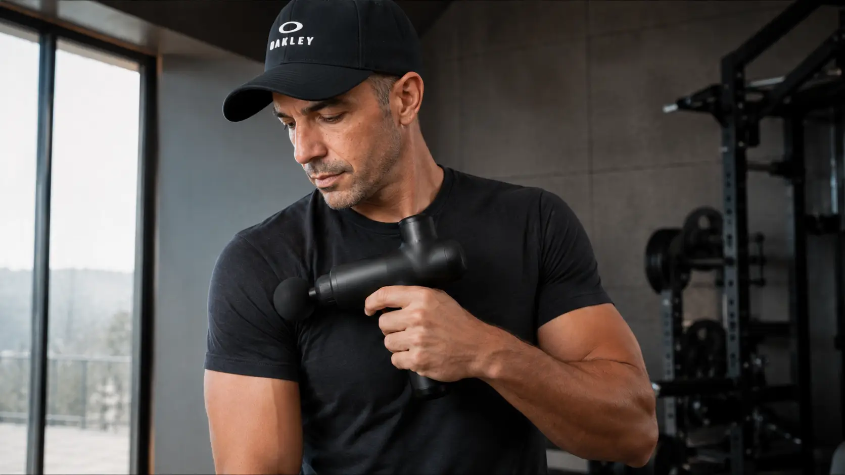 Body massage recovery with massage gun